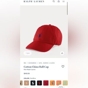 Polo Ralph Lauren cotton chino baby cap one sz new